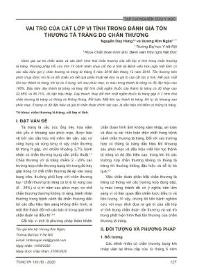 Vai trò của cắt lớp vi tính trong đánh giá tổn thương tá tràng do chấn thương