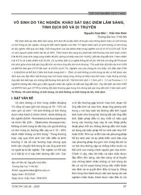 Vô sinh do tắc nghẽn: khảo sát đặc điểm lâm sàng, tinh dịch đồ và di truyền