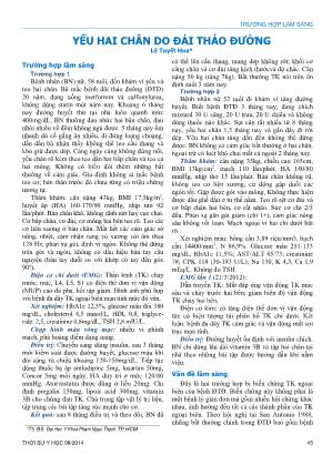 Yếu hai chân do đái tháo đường