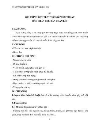 500 Quy trình kỹ thuật gây mê hồi sức