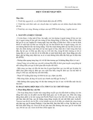 Bài giảng Nội cơ sở 2 - Bài 11: Điện tâm đồ nhập môn