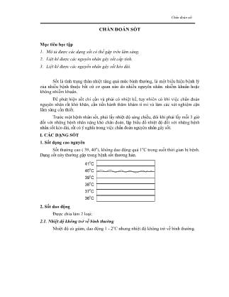 Bài giảng Nội cơ sở 2 - Bài 15: Chẩn đoán sốt