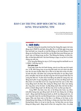 Báo cáo trường hợp hội chứng TRAP: song thai không tim