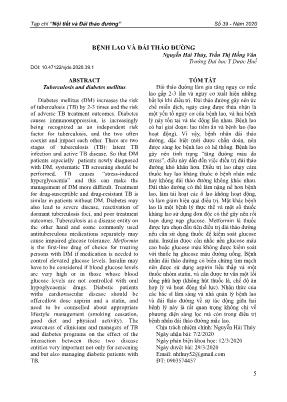 Bệnh lao và đái tháo đường