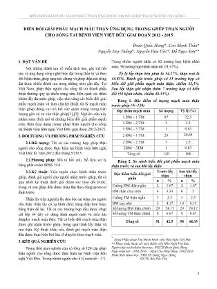 Biến đổi giải phẫu mạch máu thận ứng dụng trong ghép thận người cho sống tại Bệnh viện Việt Đức giai đoạn 2012-2015