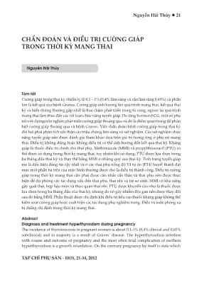 Chẩn đoán và điều trị cường giáp trong thời kỳ mang thai