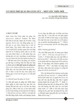 Co thắt phế quản do gắng sức - Một góc nhìn mới