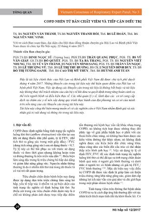 COPD nhìn từ bản chất viêm và tiếp cận điều trị