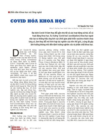 Covid hóa khoa học