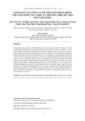Đánh giá các công cụ hỗ trợ chẩn đoán bệnh với cách tiếp cận y học cá thể hóa trên dữ liệu Metagenomic
