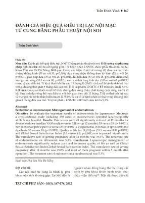 Đánh giá hiệu quả điều trị lạc nội mạc tử cung bằng phẫu thuật nội soi