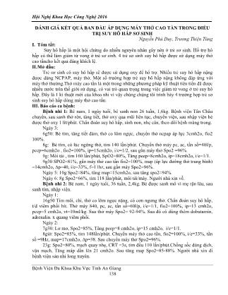 Đánh giá kết quả ban đầu áp dụng máy thở cao tần trong điều trị suy hô hấp sơ sinh