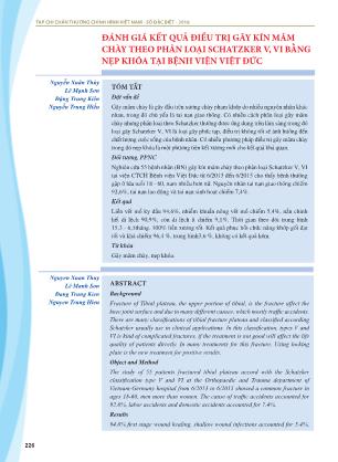 Đánh giá kết quả điều trị gãy kín mâm chày theo phân loại schatzker v, vi bằng nẹp khóa tại Bệnh viện Việt Đức