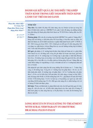 Đánh giá kết quả lâu dài điều trị ghép thần kinh trong liệt đám rối thần kinh cánh tay trẻ em do sanh