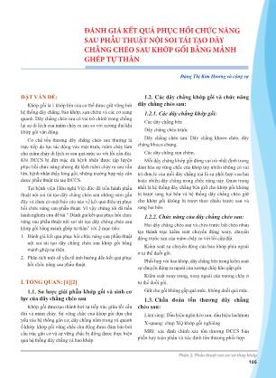 Đánh giá kết quả phục hồi chức năng sau phẫu thuật nội soi tái tạo dây chằng chéo sau khớp gối bằng mảnh ghép tự thân