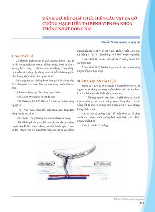 Đánh giá kết quả thực hiện các vạt da có cuống mạch liền tại Bệnh viện Đa khoa Thống Nhất Đồng Nai