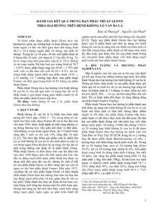 Đánh giá kết quả trung hạn phẫu thuật glenn theo hai hướng trên bệnh không lỗ van ba lá