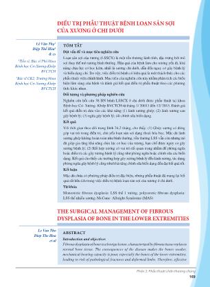 Điều trị phẫu thuật bệnh loạn sản sợi của xương ở chi dưới