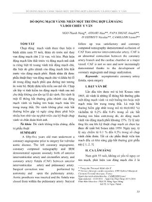 Dò động mạch vành: nhân một trường hợp lâm sàng và đối chiếu y văn