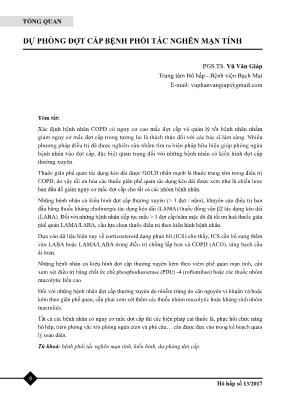 Dự phòng đợt cấp bệnh phổi tắc nghẽn mạn tính