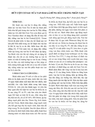 Đứt cột cơ sau sửa van hai lá dùng dây chằng nhân tạo