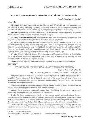 Giải phẫu ứng dụng phức hợp dây chằng bên ngoài khớp khuỷu