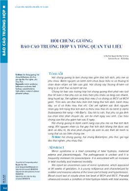 Hội chứng gương: Báo cáo trường hợp và tổng quan tài liệu
