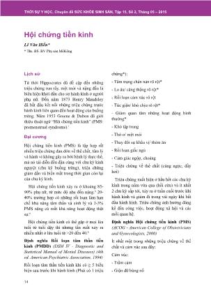 Hội chứng tiền kinh