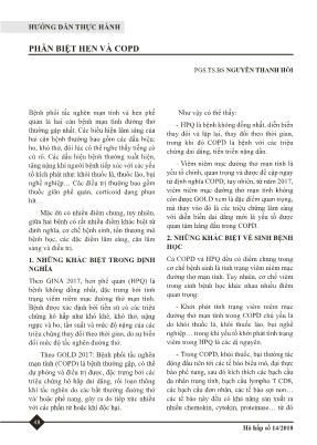 Hướng dẫn thực hành: Phân biệt hen và COPD