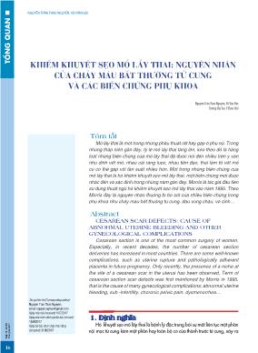 Khiếm khuyết sẹo mổ lấy thai: nguyên nhân của chảy máu bất thường tử cung và các biến chứng phụ khoa