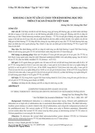 Khoảng cách từ lồi củ chày tới rãnh ròng rọc đùi trên CT-Scan ở người Việt Nam