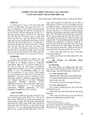 Nghiên cứu đặc điểm lâm sàng, cận lâm sàng và kết quả phẫu thuật phổi biệt lập