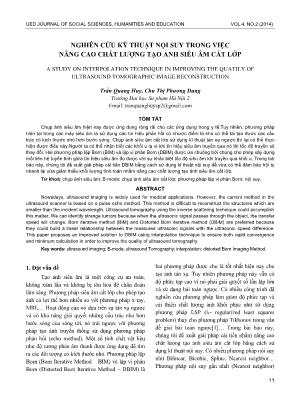 Nghiên cứu kỹ thuật nội suy trong việc nâng cao chất lượng tạo ảnh siêu âm cắt lớp