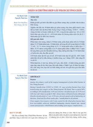 Nhân 10 trường hợp gãy pilon xương chày