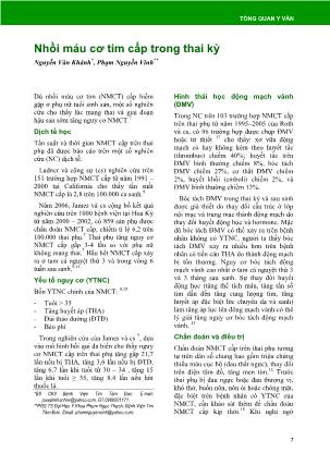 Nhồi máu cơ tim cấp trong thai kỳ