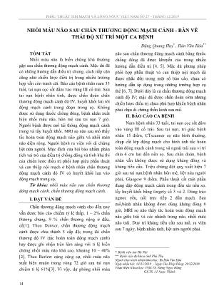 Nhồi máu não sau chấn thương động mạch cảnh - Bàn về thái độ xử trí một ca bệnh