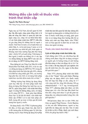 Những điều cần biết về thuốc viên tránh thai khẩn cấp