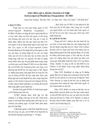 Oxy hóa qua màng ngoài cơ thể (Extracorporeal Membrane Oxygenation - ECMO)