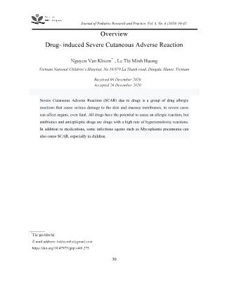 Phản ứng da nặng do thuốc