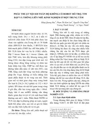 Phẫu thuật nội soi toàn bộ không có robot hỗ trợ, tim đập vá thông liên nhĩ: kinh nghiệm ở một trung tâm