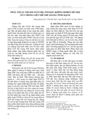 Phẫu thuật nội soi toàn bộ, tim đập, không robot hỗ trợ sửa thông liên nhĩ thể xoang tĩnh mạch