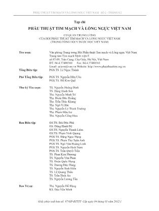 Phẫu thuật tim mạch và lồng ngực Việt Nam