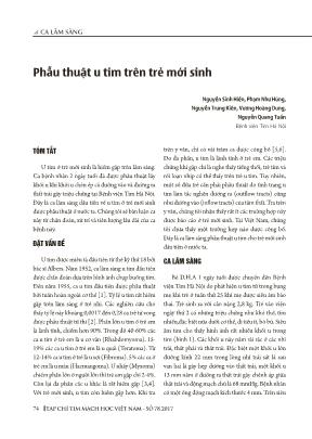 Phẫu thuật u tim trên trẻ mới sinh