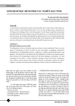 Sinh bệnh học bệnh phổi tắc nghẽn mạn tính