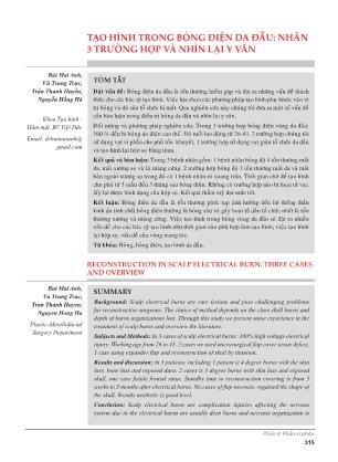 Tạo hình trong bỏng điện da đầu: nhân 3 trường hợp và nhìn lại y văn