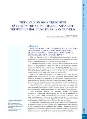 Tiếp cận chẩn đoán trước sinh bất thường hệ xương thai nhi: nhân một trường hợp hội chứng Ellis-van Creveld