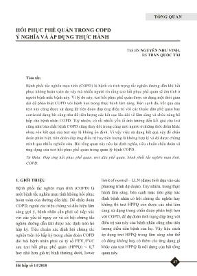 Tổng quan Hồi phục phế quản trong COPD ý nghĩa và áp dụng thực hành