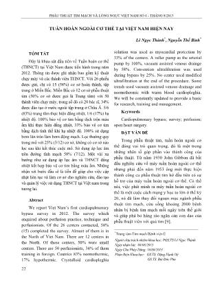 Tuần hoàn ngoài cơ thể tại Việt Nam hiện nay