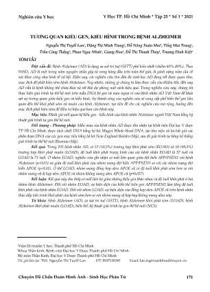 Tương quan kiểu gen, kiểu hình trong bệnh Alzheimer