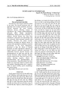 Tuyến giáp và vô sinh nam